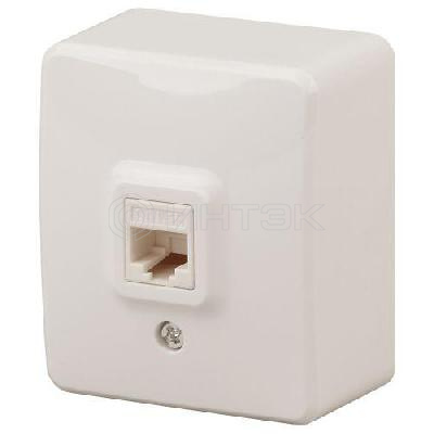 Розетка компьютерная ОП Эксперт RJ45 11-3203-02 IP20 сл. кость Эра Б0020731 изображение, фото