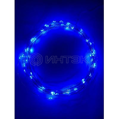 Гирлянда светодиодная "Нить" 5м 50LED син. свет АА ЭРА Б0047962 изображение, фото