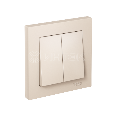 Выключатель 2-кл. СП AtlasDesign 10А IP20 (сх. 5) 10AX в сборе беж.  Systeme Electric ATN000252 изображение, фото