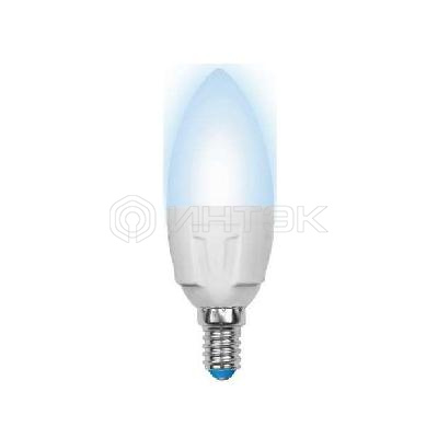 Лампа светодиодная LED-C37 7W/NW/E14 /FR PLP01WH Яркая 7Вт свеча матовая 4000К нейтр. бел. E14 (упак. картон) Uniel UL-00002411 изображение, фото