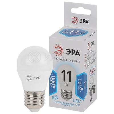 Лампа светодиодная P45-11W-840-E27 шар 880лм Эра Б0032989 изображение, фото