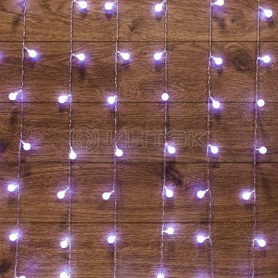 Гирлянда светодиодная "Светодиодный Дождь" 1.5х1.5м 144LED бел. 12Вт 230В IP20 с насадками шарики свечение с динамикой провод прозр. Neon-Night 235-045 изображение, фото