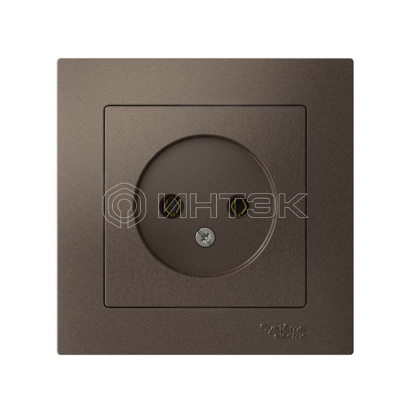 Розетка 1-м СП AtlasDesign 16А IP20 без заземл. в сборе мокко Systeme Electric ATN000640 изображение, фото