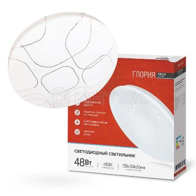 Светильник светодиодный DECO ГЛОРИЯ 48Вт 6500К 4320лм 230В 380х55мм IN HOME 4690612038643 изображение, фото