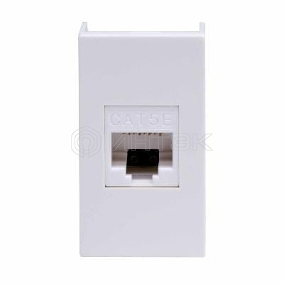 Розетка компьютерная 1-м 1мод. Viva RJ45 кат.5E бел. DKC 45038 изображение, фото
