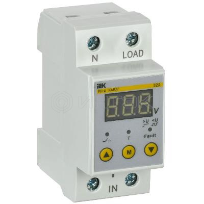 Реле напряжения РН-д 1ф 36мм 32А KARAT IEK IVR21-1-32 изображение, фото