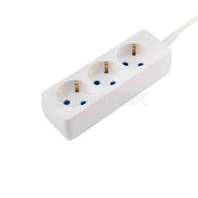 Удлинитель 3х3м с заземл. 6А IP20 ПВС 3х0.75 бел. PROCONNECT 11-7209 изображение, фото