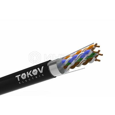 Кабель витая пара F/UTP 4х2х24AWG(0.48мм) кат.5E PE outdoor Fluke tested 305м (м) TOKOV ELECTRIC TKE-C05-F/UTP-42-5E-305-OD изображение, фото