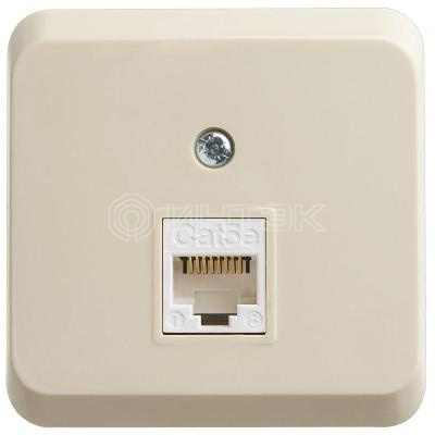 Розетка компьютерная ОП Этюд RJ45 кат.5E крем. Systeme Electric KOMA-001K изображение, фото
