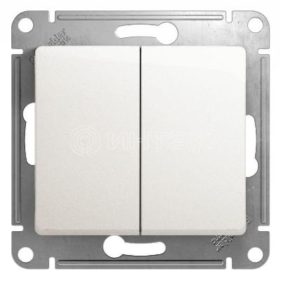 Переключатель проходной 2-кл. СП Glossa 10А IP20 (сх. 6/2) 10AX механизм перламутр  Systeme Electric GSL000665 изображение, фото