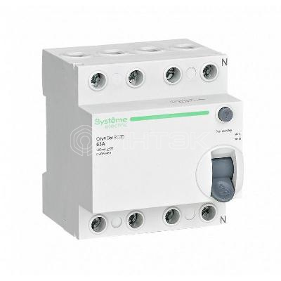 Выключатель дифференциального тока (УЗО) 4п 63А 300мА тип AC City9 Set 400В Systeme Electric C9R66463