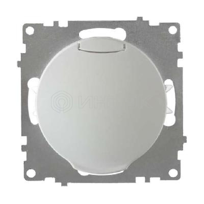 Розетка 1-м СП Florence 16А IP20 с заземл. винтов. контакты с крышкой механизм бел. (1E10501300) OneKeyElectro 2172768 изображение, фото