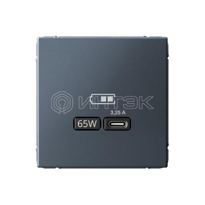 Розетка USB ArtGallery тип C 65Вт QC PD высокоскор. ЗУ механизм грифель Systeme Electric GAL000727 изображение, фото