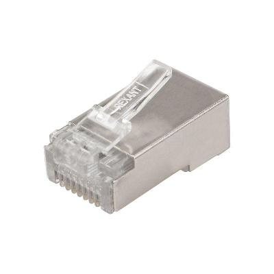 Разъем сетевой LAN на кабель штекер 8Р8С (Rj-45) под обжим в экране (уп.10шт) Rexant 06-0082-A10 изображение, фото
