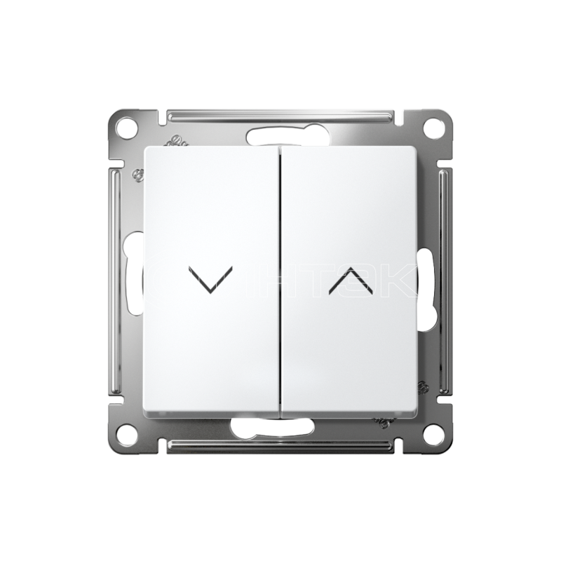 Выключатель для жалюзи 2-кл. AtlasDesign 10А механизм бел. Systeme Electric ATN000119 изображение, фото
