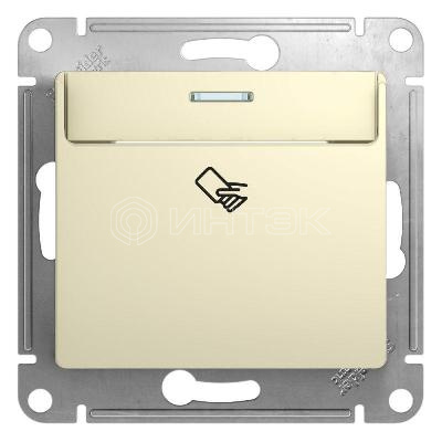 Выключатель карточный 1-кл. 1мод. СП Glossa 10А IP20 (сх. 6) механизм беж. Systeme Electric GSL000269 изображение, фото
