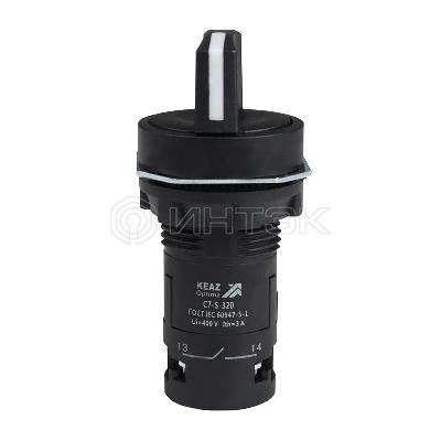Переключатель 3 положения OptiSignal Compact D22 С7-S-320 черн. 2НО XB7ND33 КЭАЗ 362138 изображение, фото