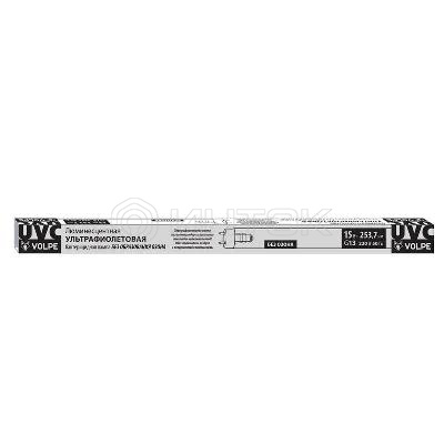 Лампа бактерицидная ультрафиолетовая EFL-T8-15/UVCB/G13/CU/V спектр UVC 253.7нм картон Volpe UL-00007401 изображение, фото