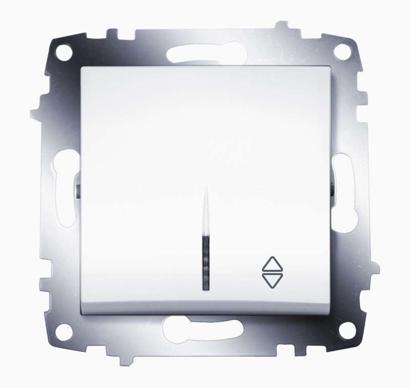 Переключатель 1-кл. СП Cosmo 10А IP20 (сх. 6) с подсветкой механизм бел. ABB 619-010200-210 изображение, фото