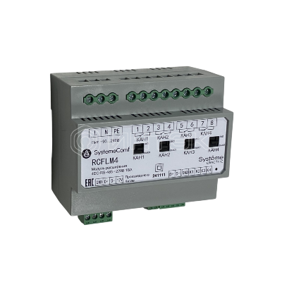 Модуль управления освещением Comf 4 группы 4DO RS-485 ~220В Systeme Electric RCFLM4 изображение, фото