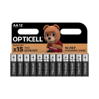 Элемент питания алкалиновый AA/LR6 (блист. 12шт) Basic Opticell 5051010/6051010 изображение, фото