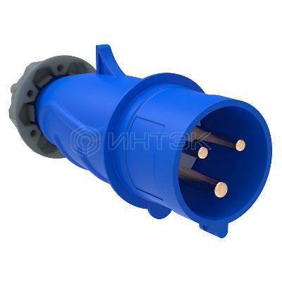 Вилка эл. каб. 16А 2P+PE 220В IP44 MAGNUM ССИ-013 IEK PSN01-016-3 изображение, фото