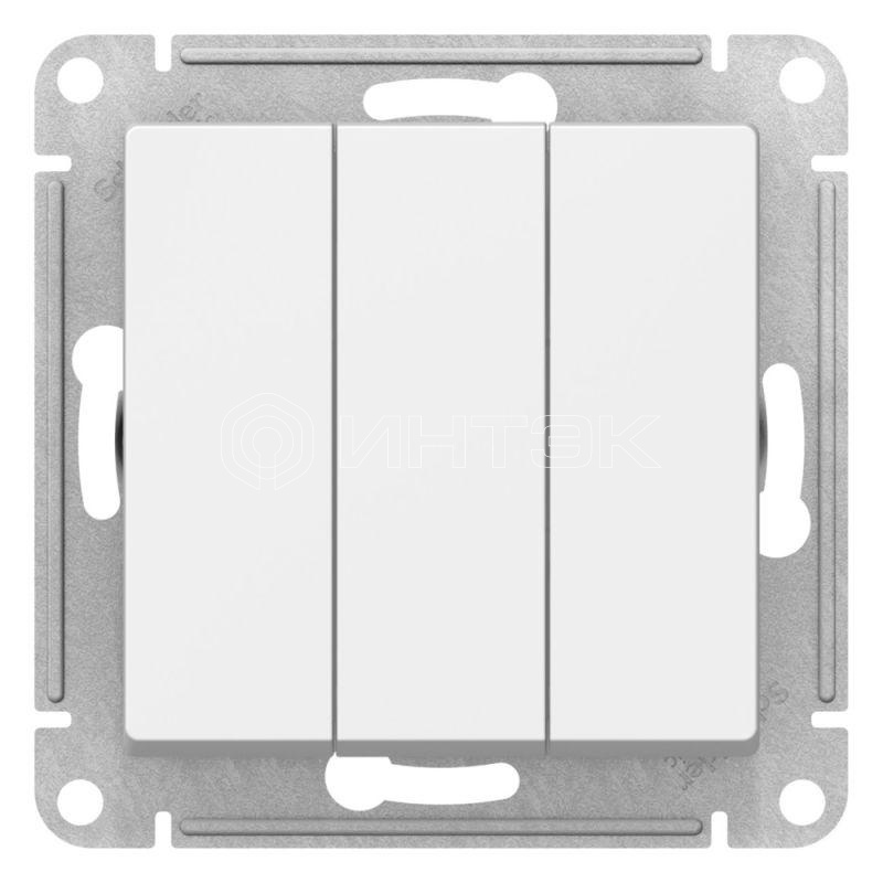 Выключатель 3-кл. AtlasDesign (сх. 1+1+1) 10AX механизм лотос Systeme Electric ATN001331 изображение, фото