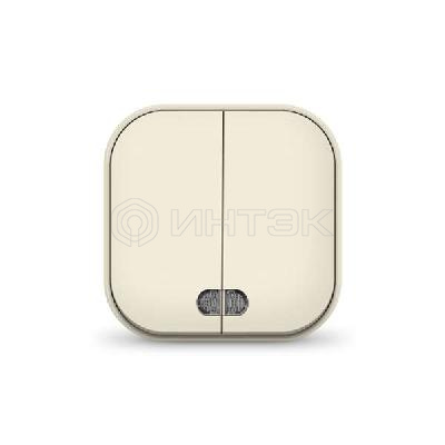 Выключатель 2-кл. 1п ОП 10А IP20 с подсветкой сл. кость IONICH 1426 изображение, фото
