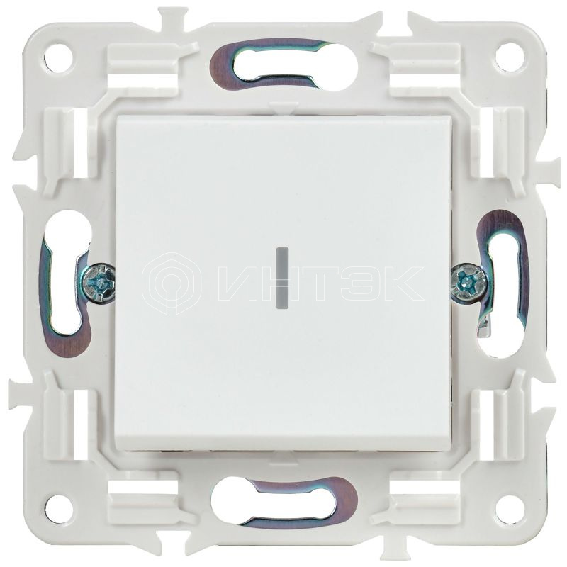 Выключатель проходной 1-кл. SKANDY 10А SK-V08W с индикацией арктич. бел. IEK SK-V12-1-10-K01 изображение, фото