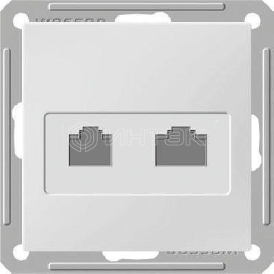 Розетка компьютерная 2-м СП W59 RJ45 кат.5E механизм бел. Systeme Electric RSI-251KK5E-1-86 изображение, фото