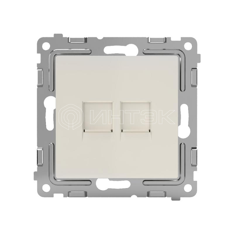 Розетка компьютерная 2-м СП Pixel RJ45 кат.5E механизм беж. TOKOV ELECTRIC TKE-PX-RC2-C02 изображение, фото