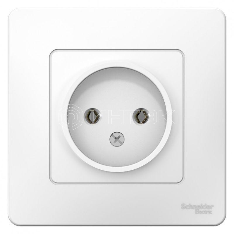 Розетка 1-м СП Blanca 16А IP20 250В без заземл. без защ. шторок бел.  Systeme Electric BLNRS000011 изображение, фото