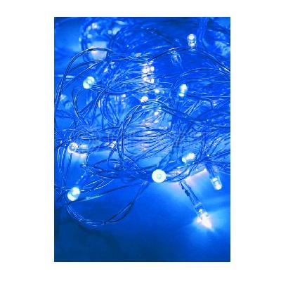 Гирлянда светодиодная 100LED син. прозр. провод 10.8м (9.3+1.5) 8 режимов мигания IP20 син. Космос KOC_GIR100LED_B изображение, фото