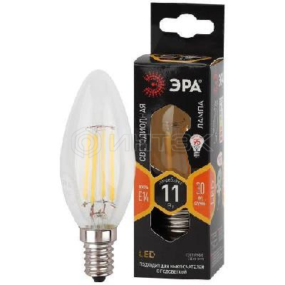 Лампа светодиодная филаментная F-LED B35-11w-827-E14 B35 11Вт свеча E14 тепл. бел. ЭРА Б0046985 изображение, фото