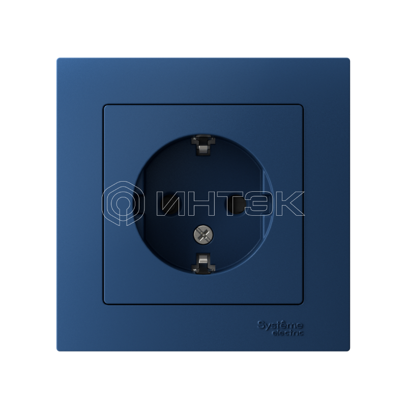 Розетка AtlasDesign 16А с заземл. со шторками в сборе аквамарин Systeme Electric ATN001144 изображение, фото
