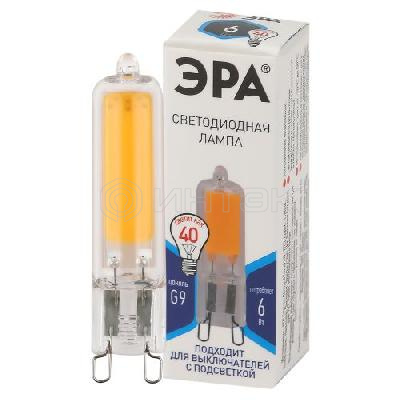 Лампа светодиодная STD LED JCD-6W-GL-840-G9 JCD 6Вт капсульная 4000К нейтр. бел. G9 Эра Б0049086 изображение, фото