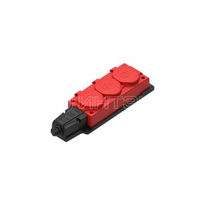 Колодка удлинителя 3-м 16А IP44 MultiSet 2P+E 250В каучук красн. Systeme Electric MST4123RD изображение, фото