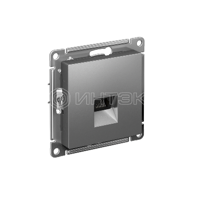 Розетка компьютерная AtlasDesign RJ45 кат.6A механизм сталь Systeme Electric ATN000986 изображение, фото