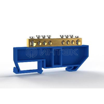 Шина нулевая на DIN-изоляторе 6х9мм 8 отвер. латунь TOKOV ELECTRIC TKE-BCB-69-8-DIN/N изображение, фото