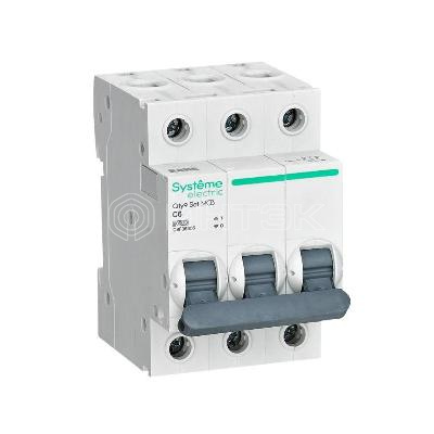 Выключатель автоматический 3п City9 Set (АВ) С 6А 6кА 400В Systeme Electric C9F36306