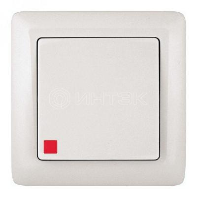 Выключатель 1-кл. СП Хит 6А IP20 250В с подсветкой бел. Systeme Electric VS16-135-B изображение, фото
