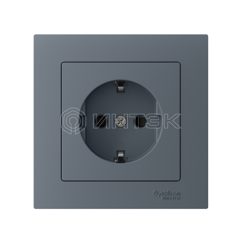 Розетка AtlasDesign 16А с заземл. защ. шторки быстрозажим. клем. в сборе грифель Systeme Electric ATN000744S изображение, фото