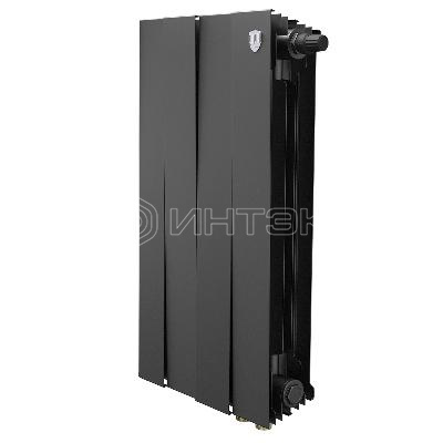 Радиатор биметаллический Royal Thermo PianoForte 500 Чёрный VR80 - 4 секц. изображение, фото