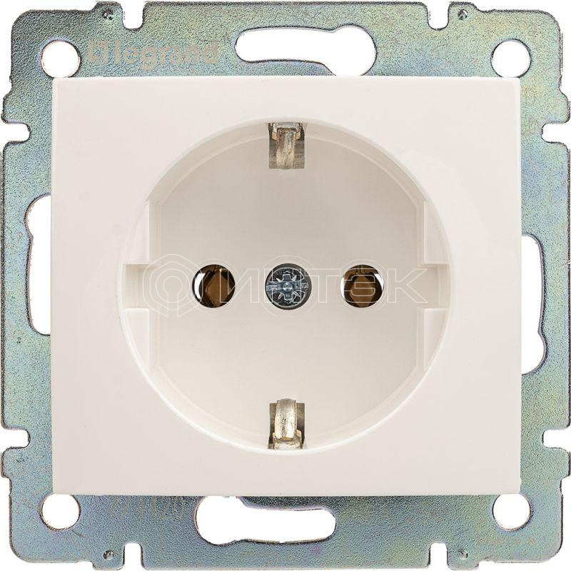 Розетка 1-м СП Valena 16А IP21 250В 2P+E защ. шторки безвинт. клеммы бел. Legrand 774222 изображение, фото