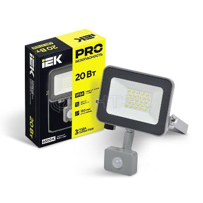 Прожектор светодиодный СДО 07-20Д 20Вт 6500К IP54 с датчиком движ. сер. IEK LPDO702-20-K03 изображение, фото