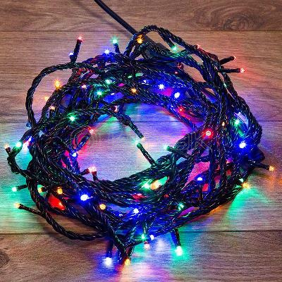 Гирлянда светодиодная управляемая"Нить" 20м 200LED мультиколор 20Вт 220-240В IP65 8 режимов провод ПВХ черн. (нужен контроллер 217-204) Neon-Night 303-149 изображение, фото