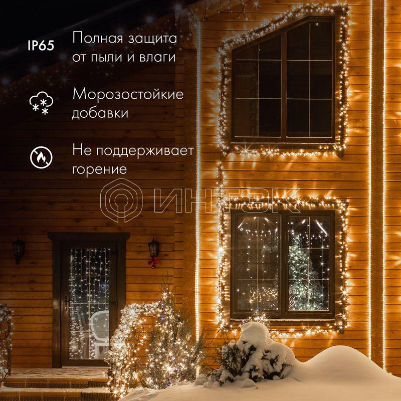 Шнур светодиодный Дюралайт фиксинг 2Вт 36LED/м тепл. бел. (уп.100м) Neon-Night 121-136 изображение, фото
