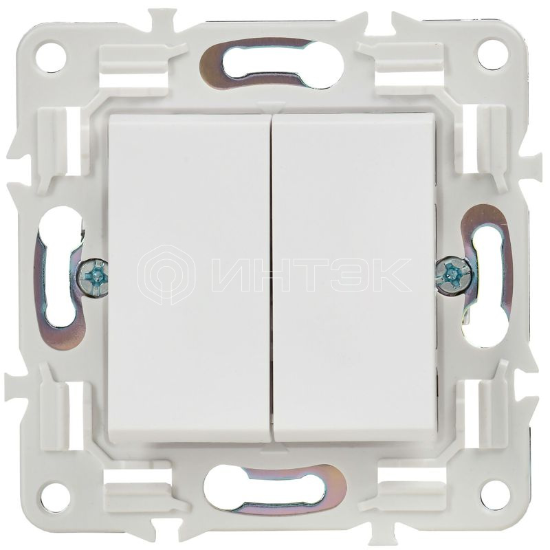 Выключатель 2-кл. SKANDY 10А SK-V04W арктич. бел. IEK SK-V20-0-10-K01 изображение, фото