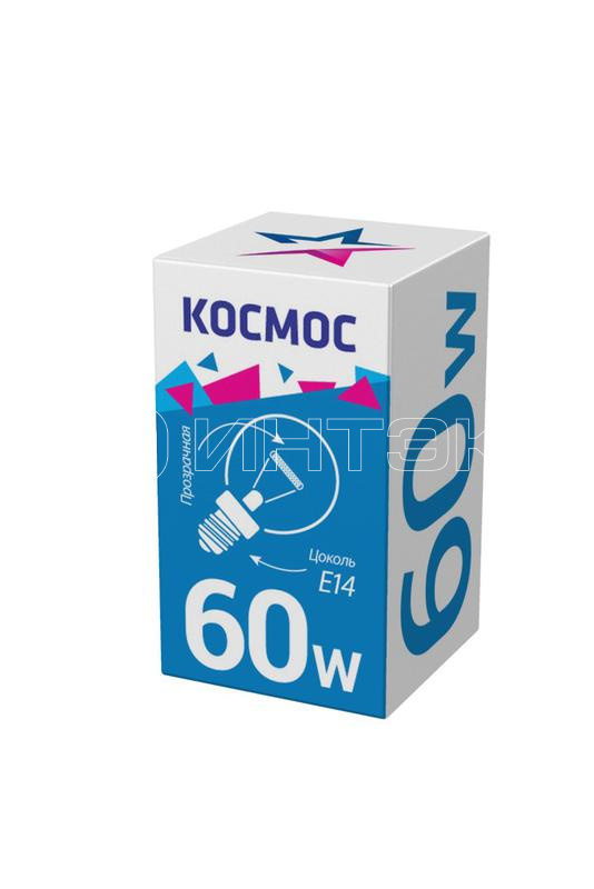 Лампа накаливания Шар 60Вт E14 прозр. Космос LKsmSSpCL60E14v2 изображение, фото