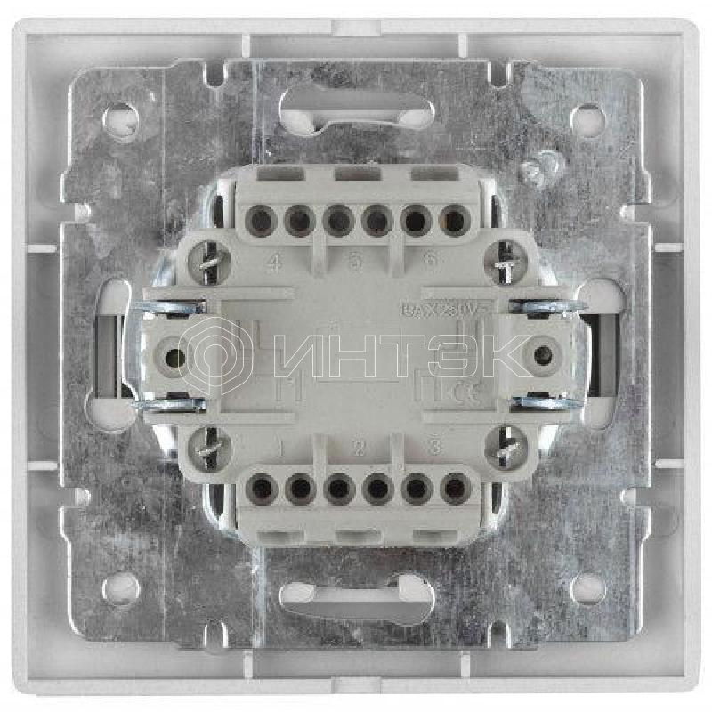 Выключатель 2-кл. СП Plano 10А IP20 1-104-01 250В бел. Intro Б0053758 изображение, фото